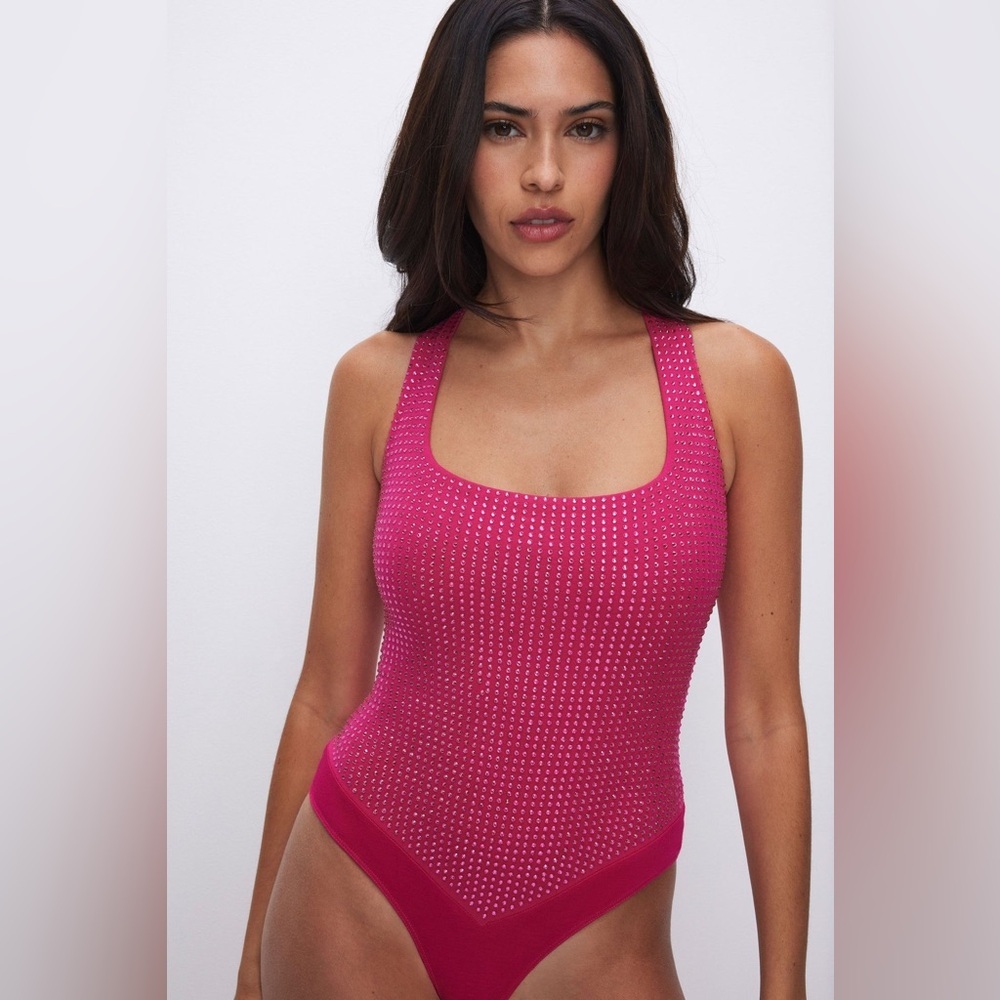 NWT Good American Pink Crystal Modern Tank Body Love Potion